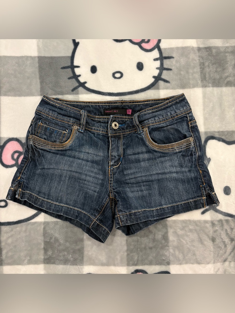 Smart Set Y2K Dark Wash Denim Jean Shorts